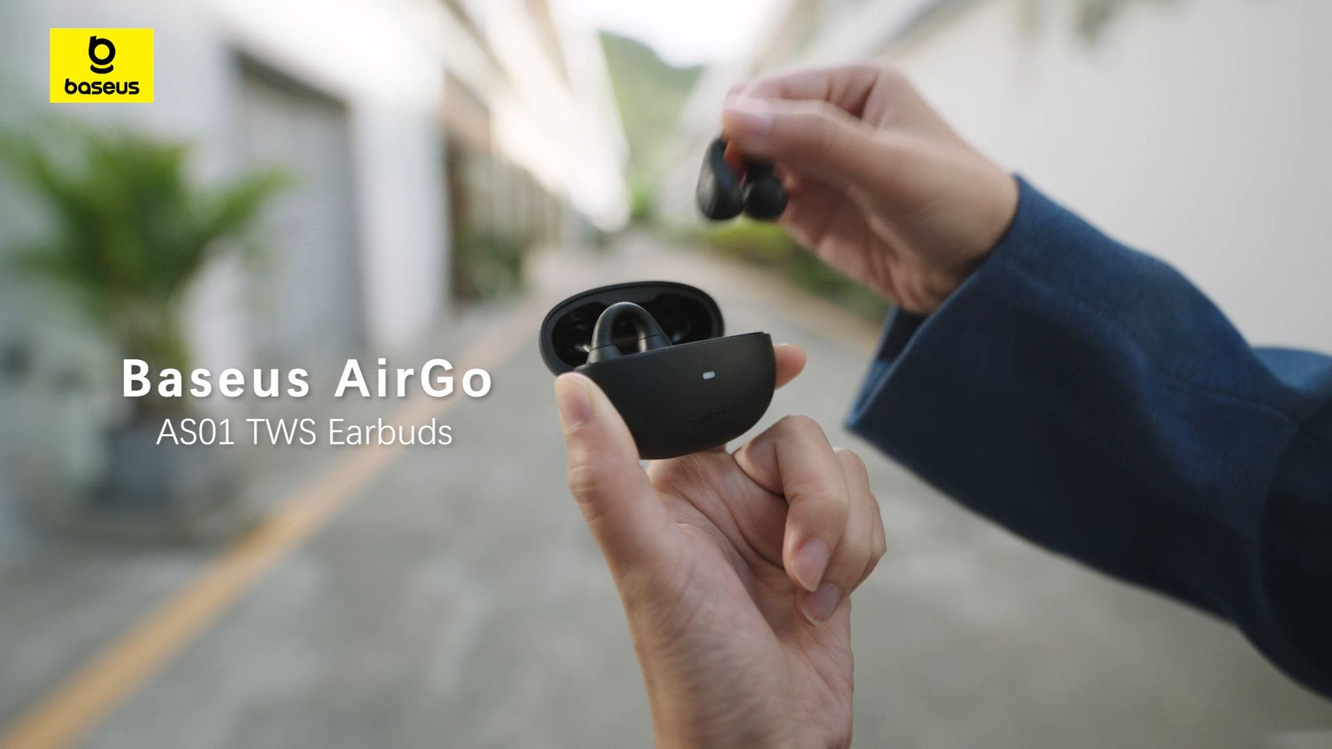 Baseus AirGo AS01 Clip On Open-Ear Bluetooth Wireless Earbuds With Dual ENC Mics Ultra-Lightweight Earphone