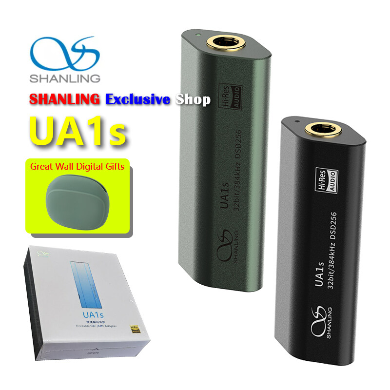 SHANLING UA1s USB DAC AMP ES9219C Chip Type-C To 3.5mm Hi-Res Audio Cable Mini Headphone Amplifier PCM384 DSD256