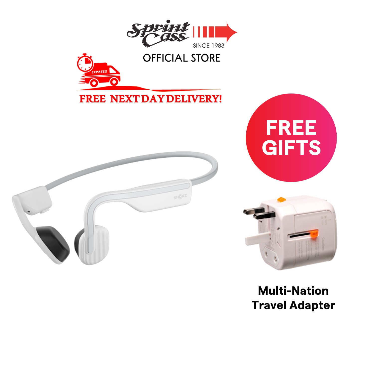 (NEXT DAY DELIVERY) Shokz OpenMove Bone Conduction Headphones