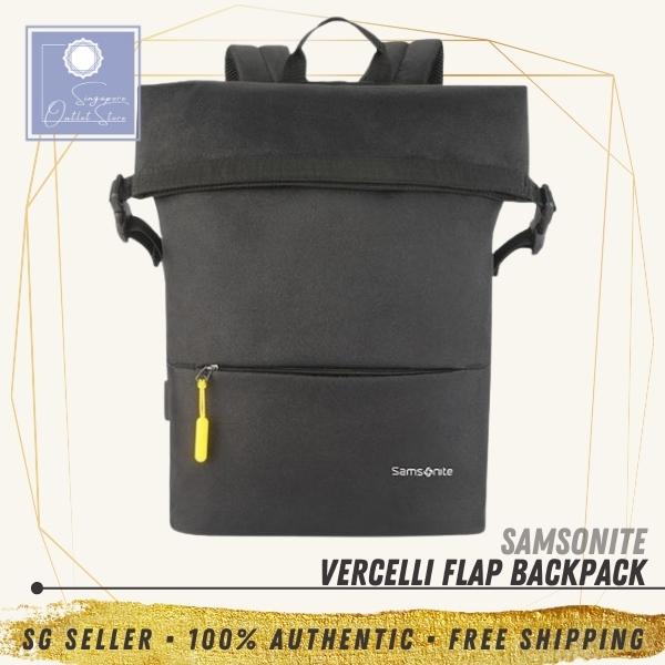 [SG SELLER] Samsonite Unisex Vercelli Flap Backpack Black Bag