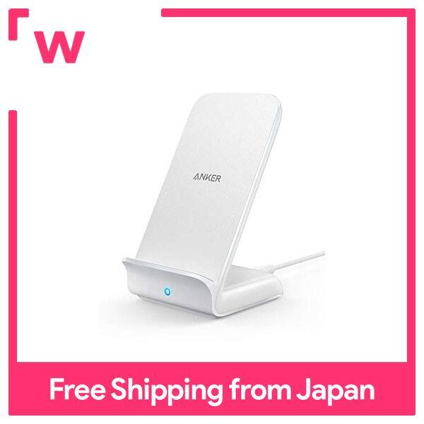 Anker PowerWave 7.5 Stand Wireless Charger Qi Certification iPhone 12/12 Pro Galaxy Various Supports Up to 10W Output (White)