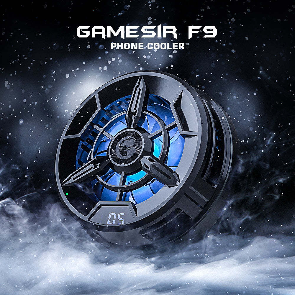Original GameSir F9 Mobile Gaming Cooling Fan Phone Cooler Magnetic Suction Radiator Frozen Semiconductor refrigeration Cooling Phone radiator