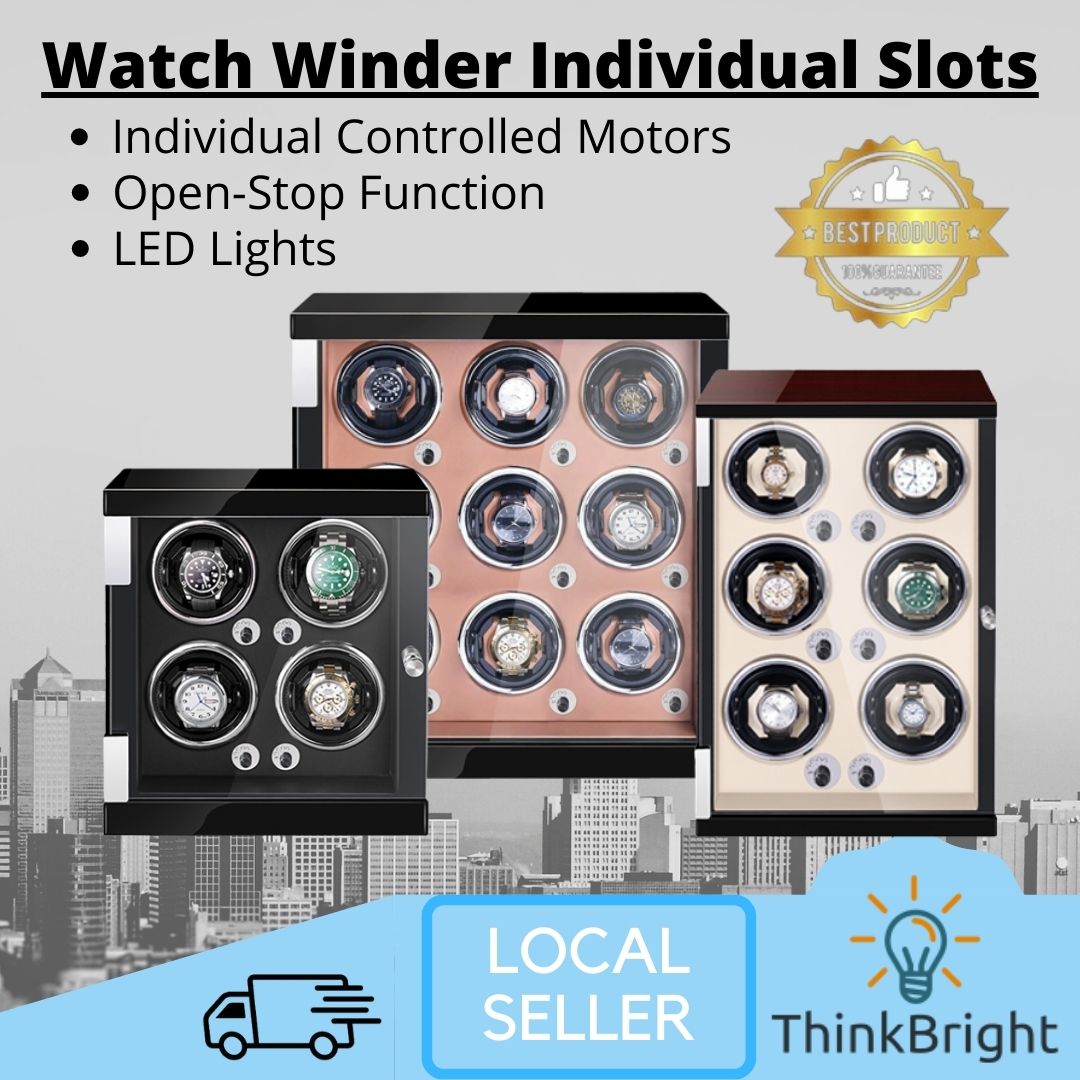 Individual Watch Winder Box 4/6/9 Slots Self-Winding Box with LED light Luxury Model