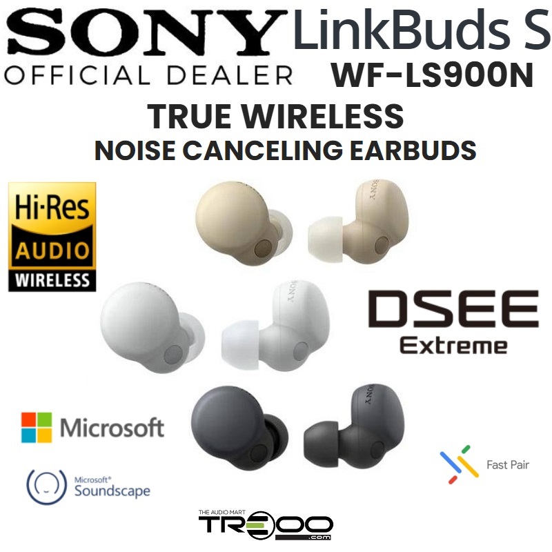 Sony LinkBuds S WF-LS900N Noise Cancelling Bluetooth Noise-Cancelling In-Ear Earphone with Mic