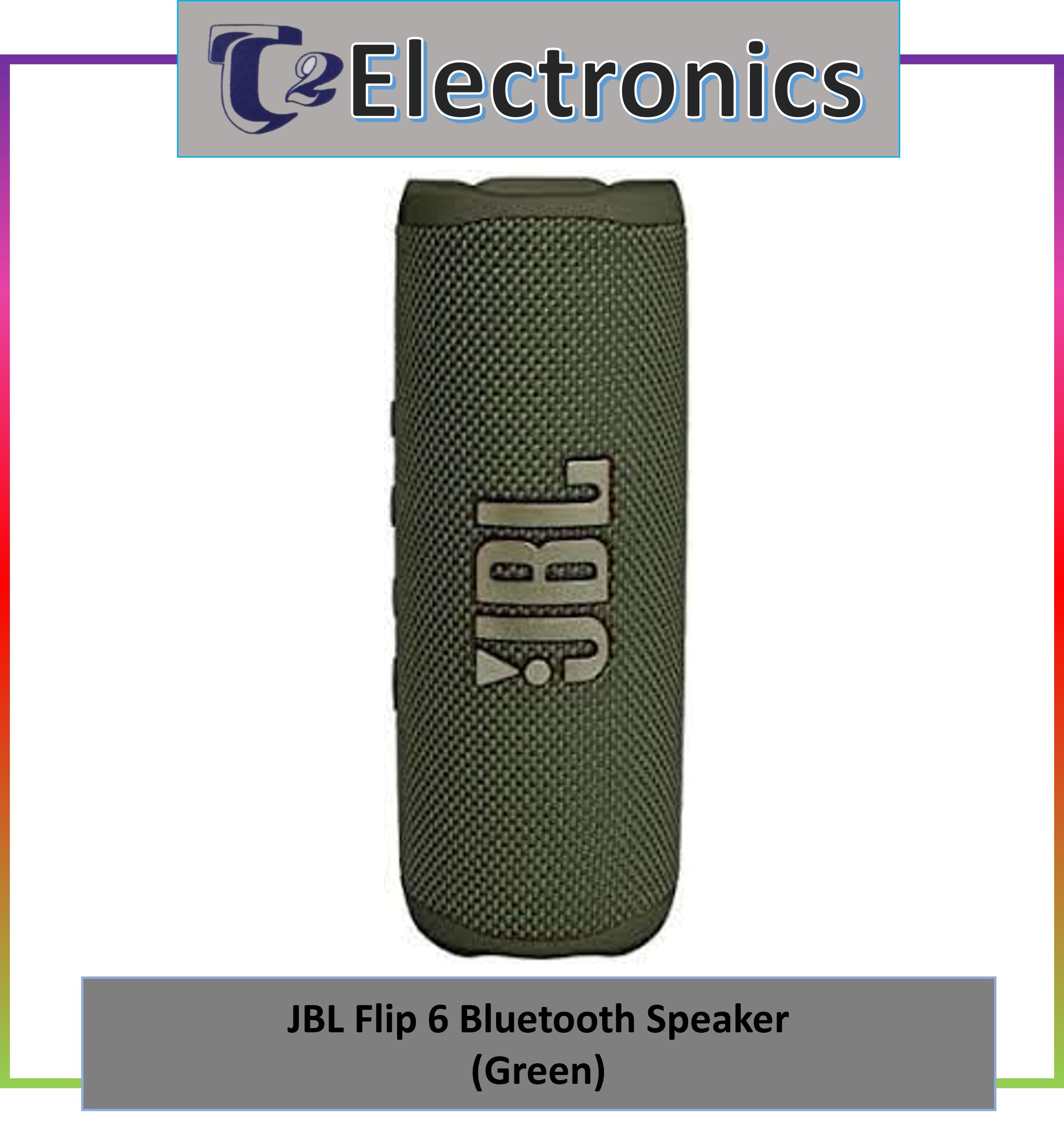 JBL Flip 6 Portable Bluetooth Wireless Speaker - T2 Electronics