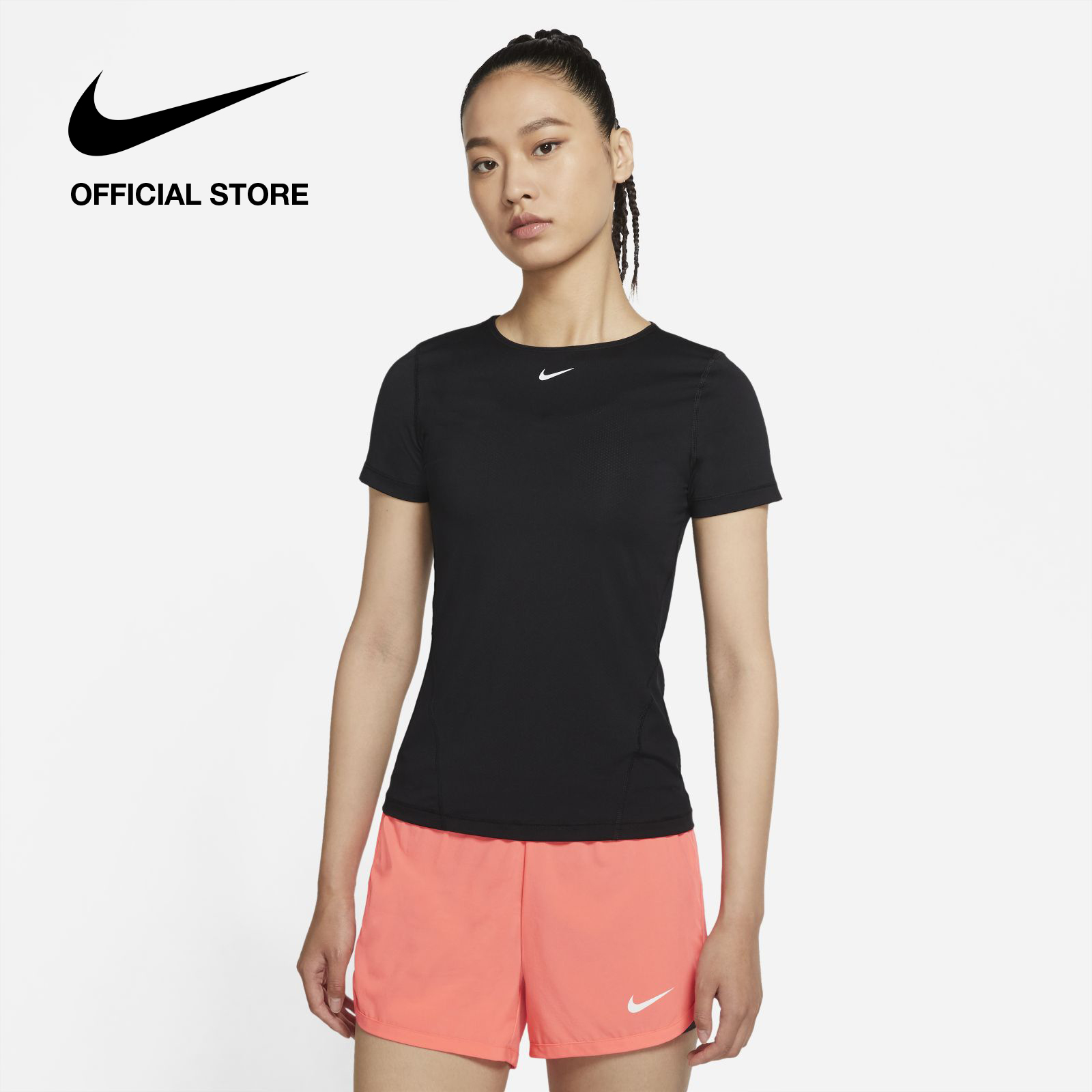 Nike Women's Pro Mesh Top (Plus Size) - Black